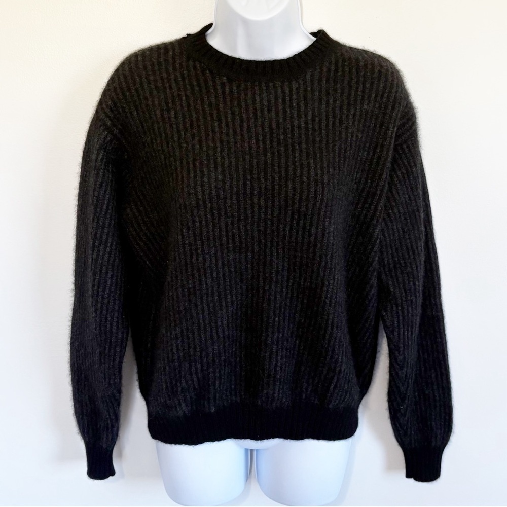 RAFFI Linea Uomo Pure Cashmere Sweater Black and Gray Medium